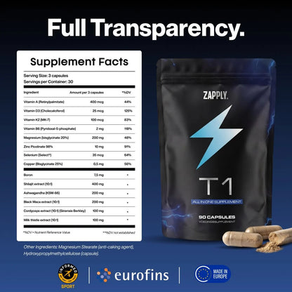 Zapply T1 - Boost Natural Testosterone